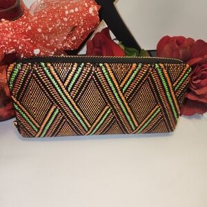 Multicolor Geometric Women Clutch